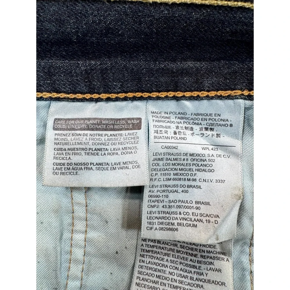 Vintage Levi's 501 Jeans Men 38x34 Dark Blue Denim Faded Straight Leg Button Fly